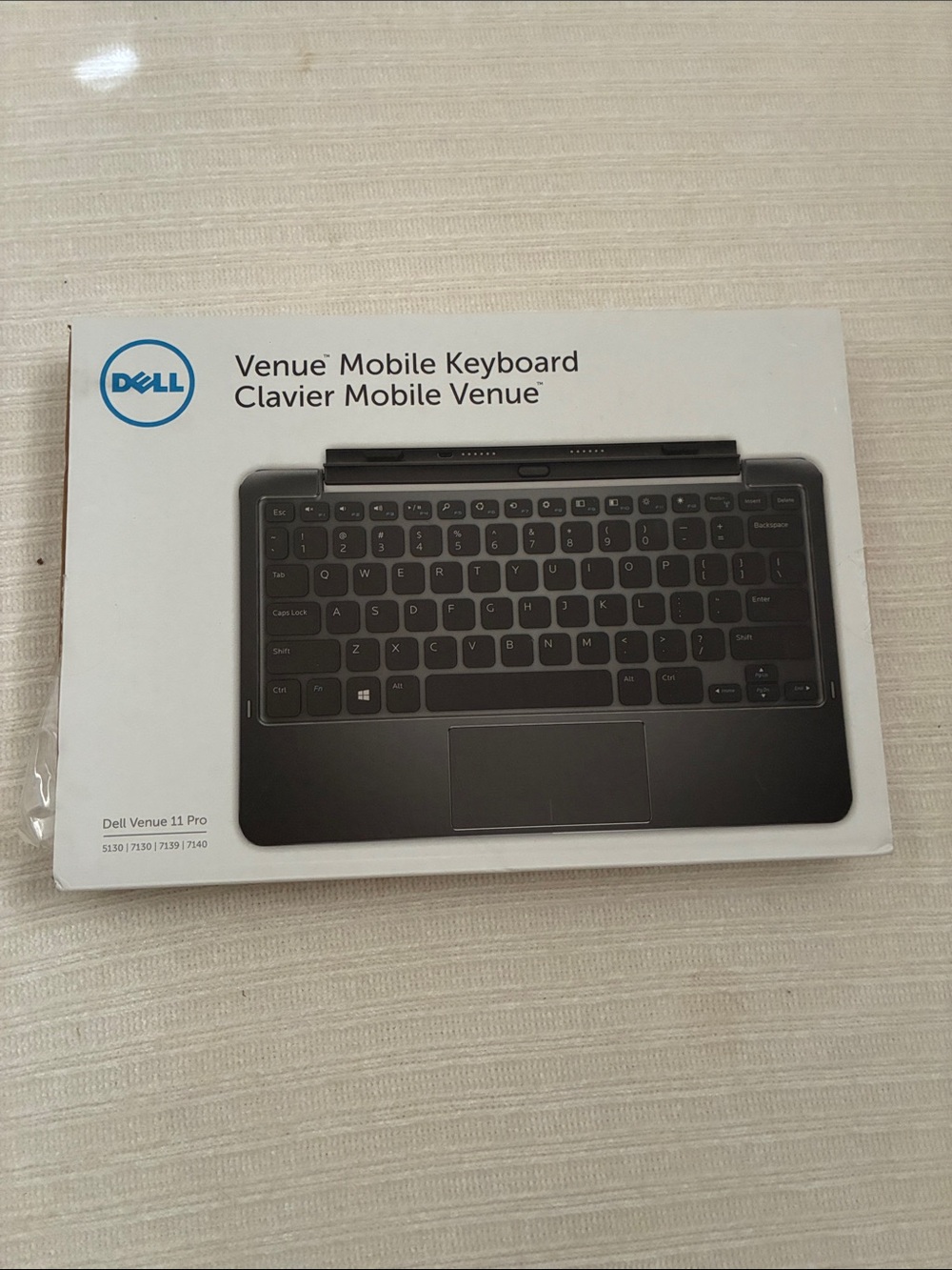 Dell Venue Mobile Keyboard - Black Slim Keyboard with Touchpad